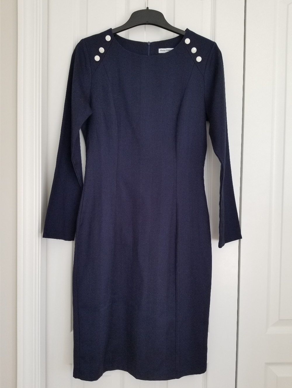 Marina Kaneva Navy Long Sleeve Dress